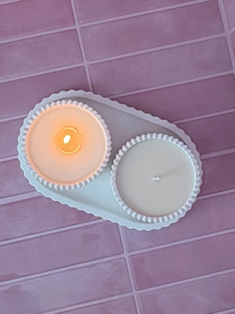 The Curved Stone Candle Set