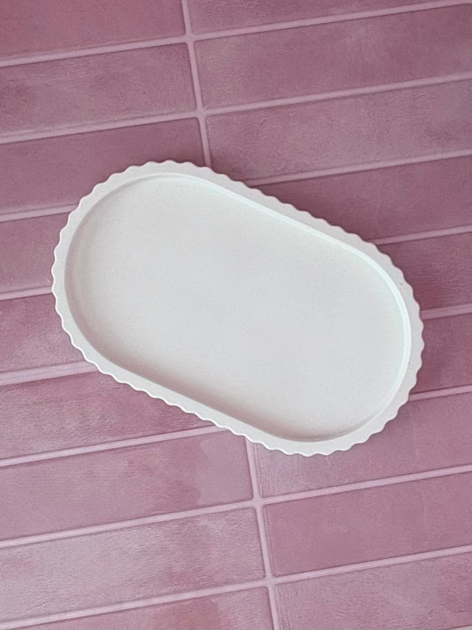 The Curved Stone Candle Tray